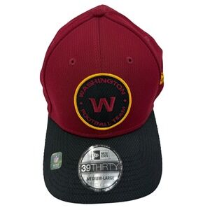 Washington Football Team New Era 39THIRTY Hat Cap NFL‎ Burgundy Black M/L